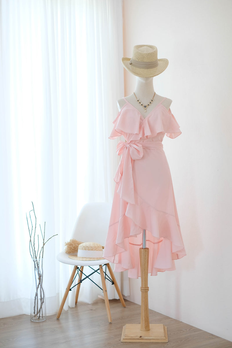 ROSE - Pink blush bridesmaid dress – Keeratika handmade clothing