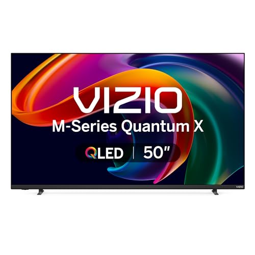 VIZIO 50-inch MQX-Series 4K 120Hz QLED HDR10+ Smart TV with Dolby Vision, Active Full Array, 240Hz @ 1080p PC Gaming, WiFi 6E, Apple AirPlay, Chromecast Built-in, M50QXM-K01, 2023 Model