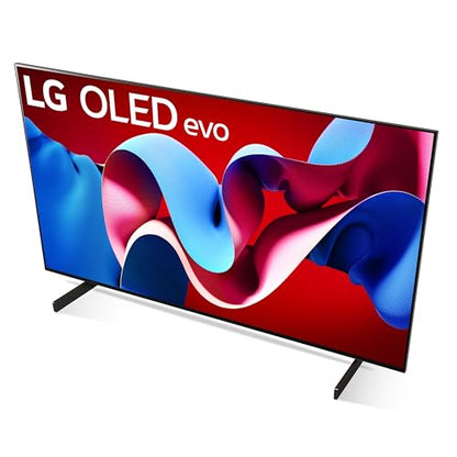 LG 42-Inch Class OLED evo C4 Series Smart TV 4K Processor Flat Screen with Magic Remote AI-Powered with Alexa Built-in (OLED42C4PUA, 2024)