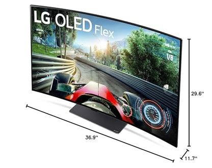 LG 42-Inch Class OLED Flex Smart TV with Bendable Screen 42LX3QPUA, 2022 - AI-Powered 4K TV, Alexa Built-in