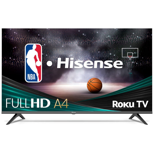 Hisense 43-Inch Class A4 Series FHD 1080p Smart Roku TV with Alexa Compatibility (43A4NR, 2024 Model) - Dolby Audio, Slim Bezel Design, Google Assistant