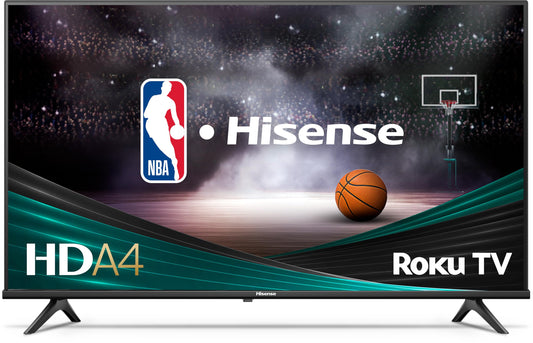 Hisense 32-Inch Class A4 Series HD 720p Smart Roku TV with Alexa Compatibility (32A4HNR, 2024 Model) - Dolby Audio, Slim Bezel Design, Google Assistant