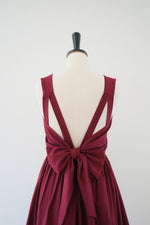 Burgundy backless bridesmaid dress short party prom cocktail wedding guest dress summer party dress Red dress - KATE