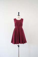 Burgundy backless bridesmaid dress short party prom cocktail wedding guest dress summer party dress Red dress - KATE