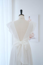 Backless Off white Bridesmaid Bridal dress Wedding dress - Audrey