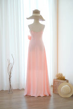 Pink blush bridesmaid dress floor length party dress Prom cocktail gown wedding guest dress Evening dress - Linh