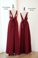 Blood Red backless bridesmaid dresses bow back prom party cocktail wedding bridal party dress - KATE