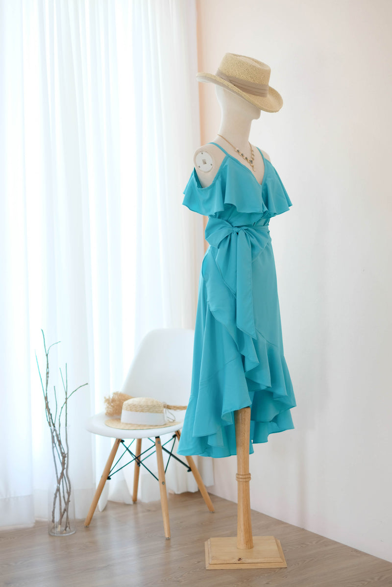 ROSE - Turquoise blue bridesmaid dress