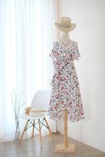 ROSE - White summer wrap dress