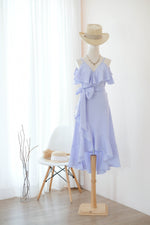 ROSE - Pale lavender bridesmaid wrap dress