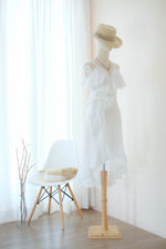 ROSE - Off white bridesmaid wrap dress
