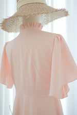 Elodie Vintage pastel pink short summer dress