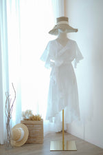 ROSE -  Off white dress Bridal shower , Bridal party wrap dress